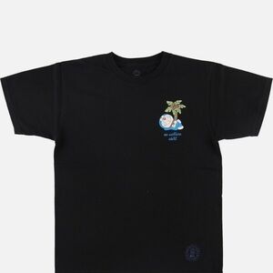 Bait Black Short Sleeve Tee with Palm Tree Graphic